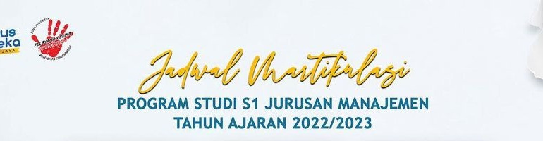 Jadwal Martikulasi Program Studi S1 Jurusan Manajemen Tahun Ajaran 2022/2023